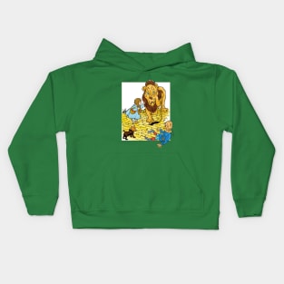 Vintage Wizard of Oz Yellow Brick Road Kids Hoodie